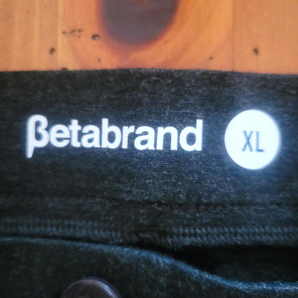 Betabrand Straight-Leg Classic Dress Pant Yoga Pants Charcoal Gray Heather - XL - Picture 6 of 9